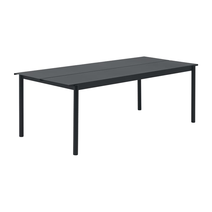 Stół Linear steel table 220x90 cm - Czarny (RAL 7021) - Muuto