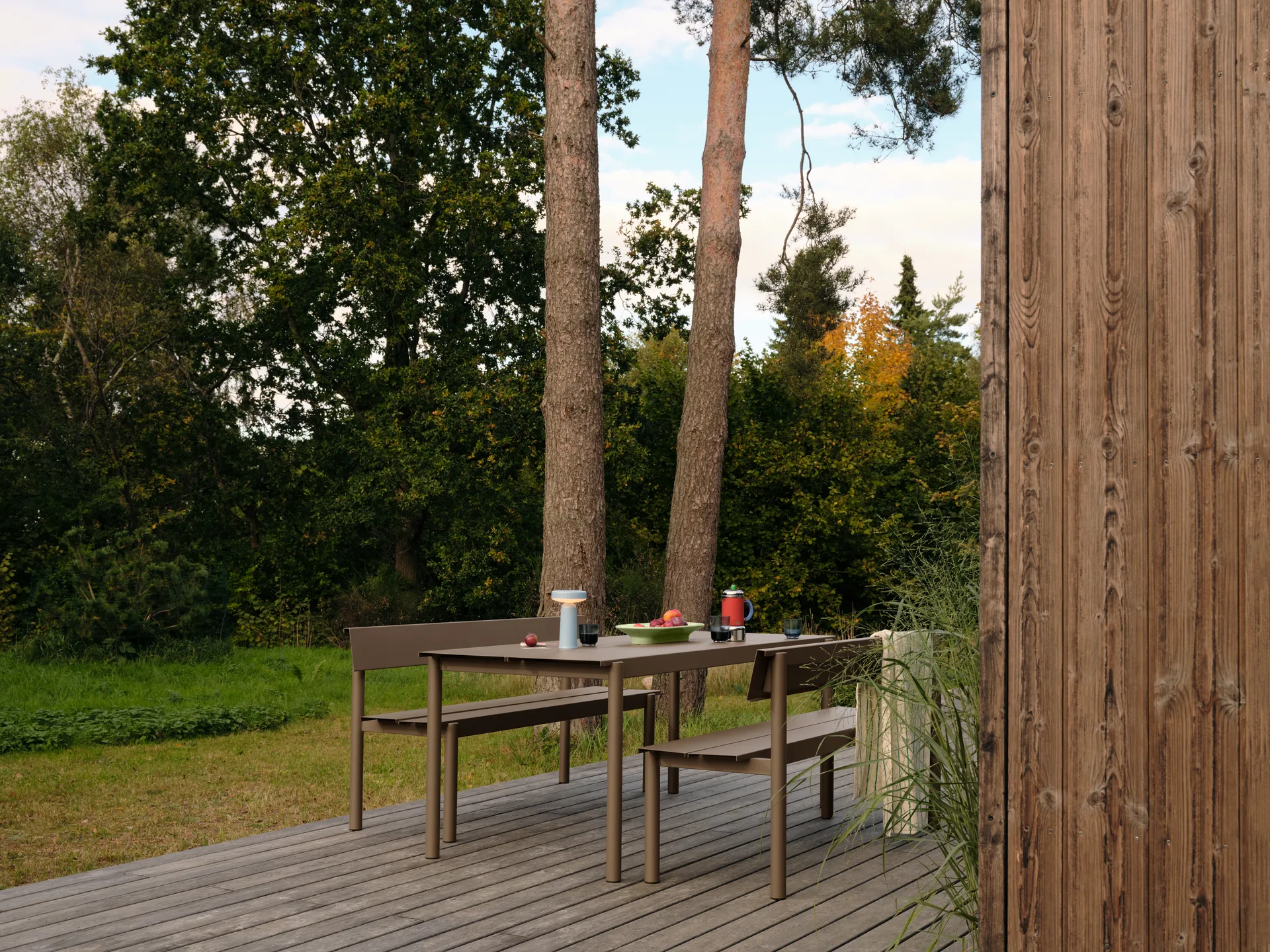 Stół Linear Steel, Taupe, 220x90 cm Muuto