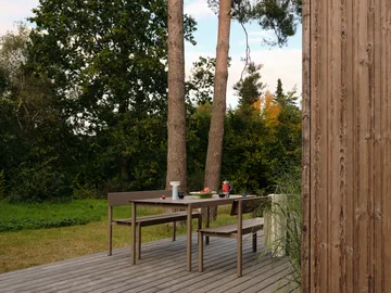 Stół Linear Steel - Taupe, 220x90 cm - Muuto