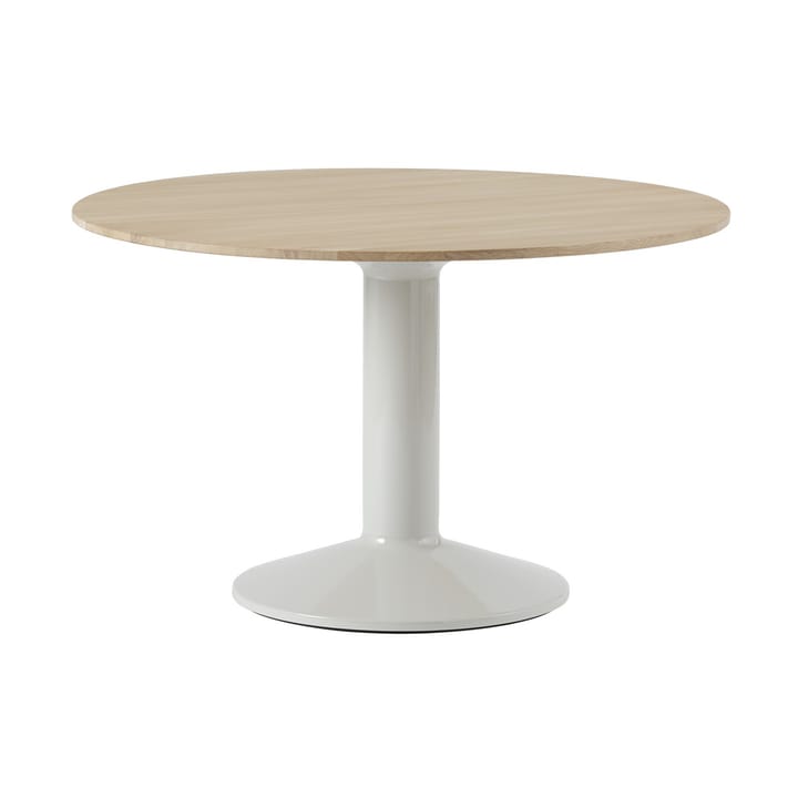 Stół na jednej nodze Midst Ø120 cm - Oiled Oak-Grey - Muuto
