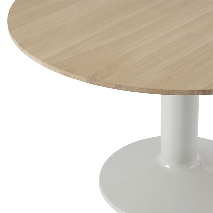 Stół na jednej nodze Midst Ø120 cm - Oiled Oak-Grey - Muuto