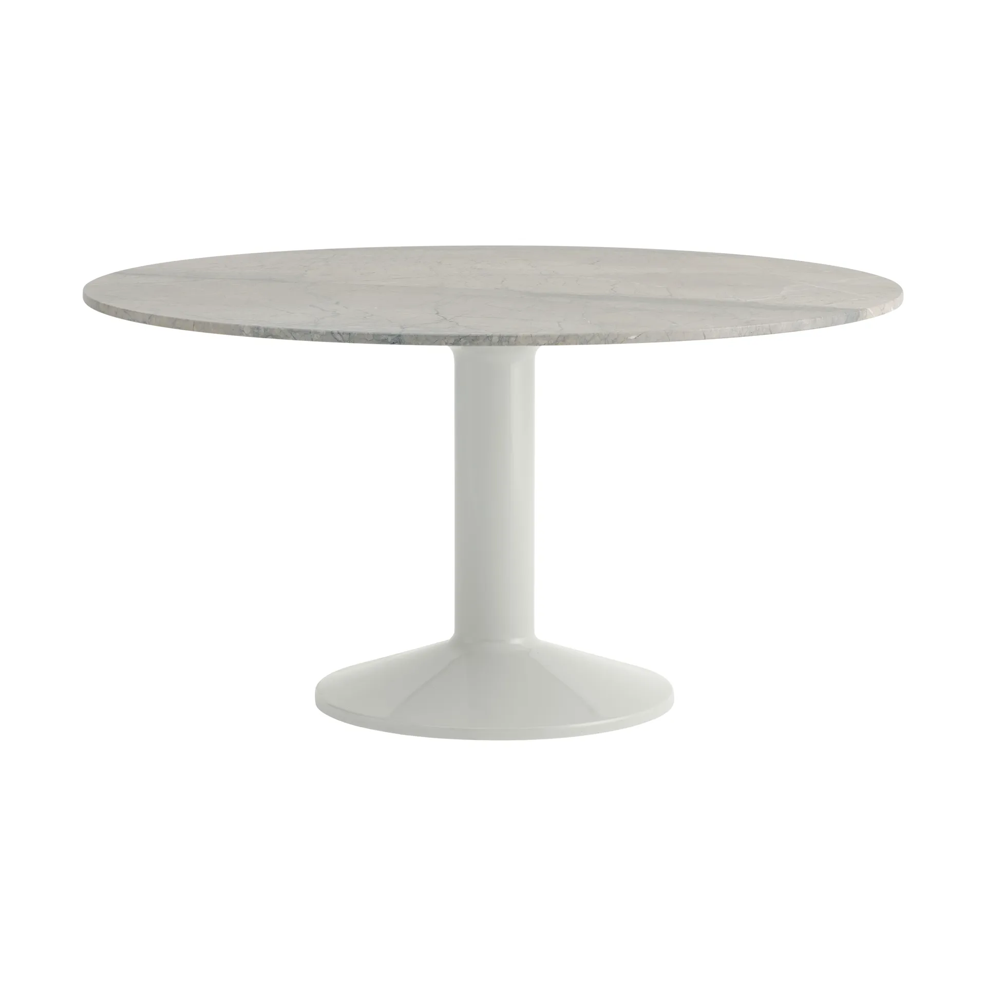 Stół na jednej nodze Midst Ø140 cm, Grey marble-grey Muuto