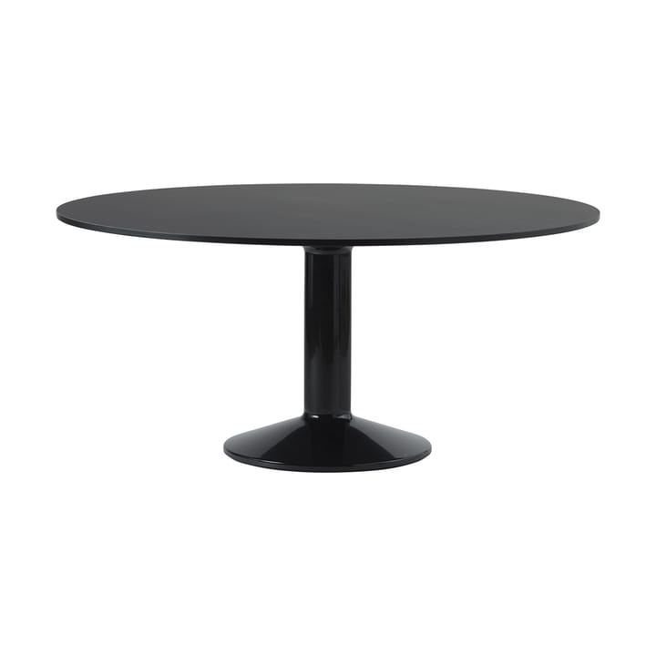 Stół na jednej nodze Midst Ø160 cm - Black Linoleum-Black - Muuto