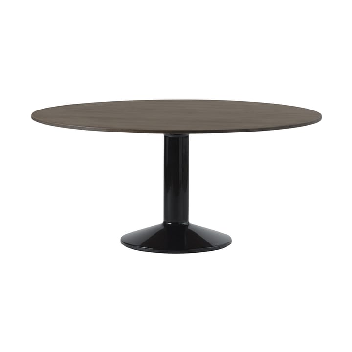 Stół na jednej nodze Midst Ø160 cm - Dark Oiled Oak-Black - Muuto