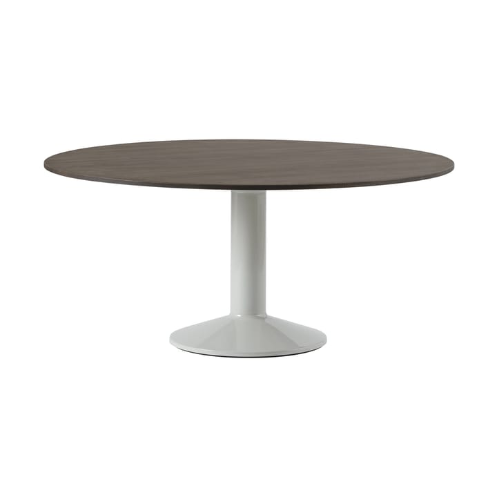 Stół na jednej nodze Midst �Ø160 cm - Dark Oiled Oak-Grey - Muuto