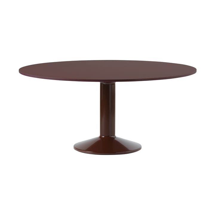 Stół na jednej nodze Midst Ø160 cm - Dark Red Linoleum-Dark Red - Muuto