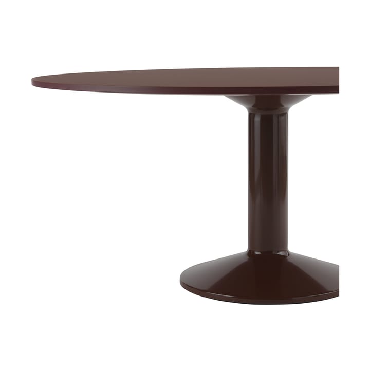 Stół na jednej nodze Midst Ø160 cm, Dark Red Linoleum-Dark Red Muuto
