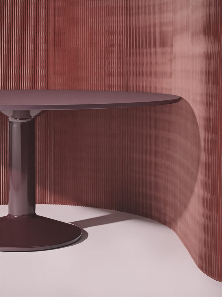 Stół na jednej nodze Midst Ø160 cm - Dark Red Linoleum-Dark Red - Muuto