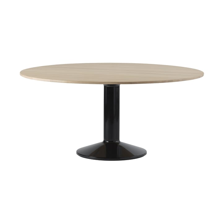 Stół na jednej nodze Midst Ø160 cm - Oiled Oak-Black - Muuto