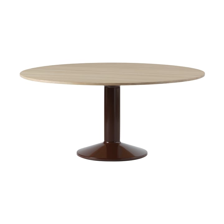Stół na jednej nodze Midst Ø160 cm - Oiled Oak-Dark Red - Muuto