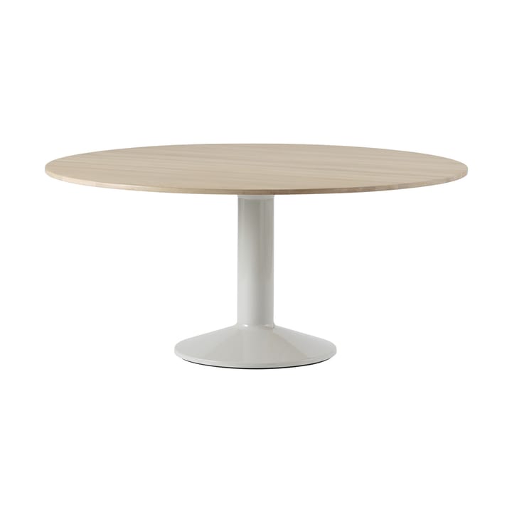 Stół na jednej nodze Midst Ø160 cm - Oiled Oak-Grey - Muuto