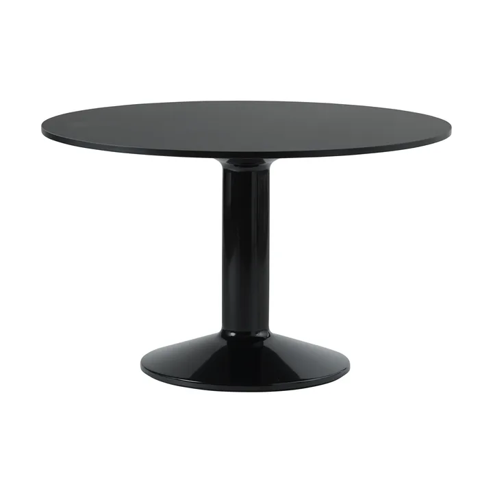 Stół na jednej nodze Midst - Black nanolaminate-black, Ø120 cm - Muuto