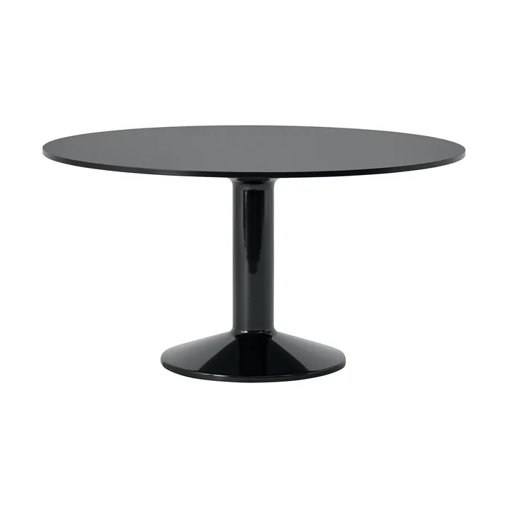 Stół na jednej nodze Midst - Black nanolaminate-black, Ø140 cm - Muuto