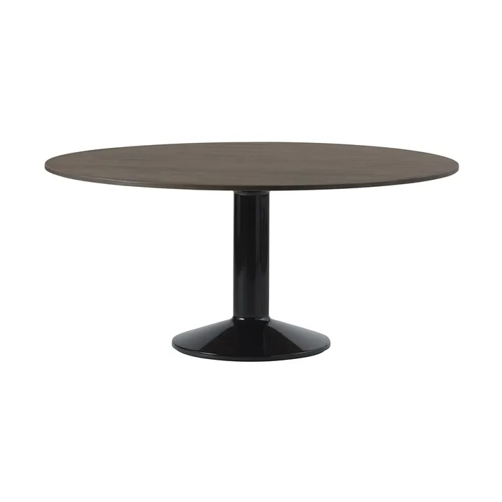 Stół na jednej nodze Midst - Dark oiled oak-black, Ø160 cm - Muuto