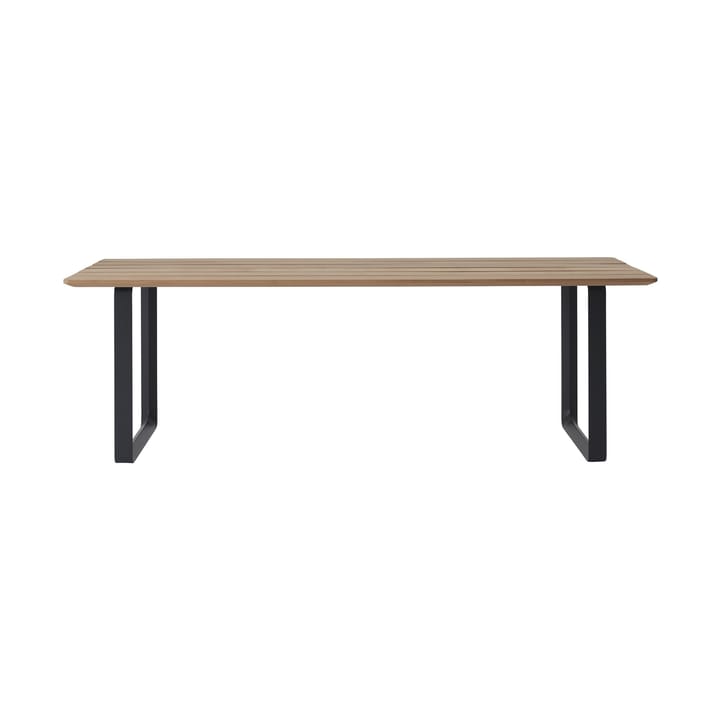Stół ogrodowy 70/70 Outdoor 225x90 cm, czarny stalowy stelaż Muuto