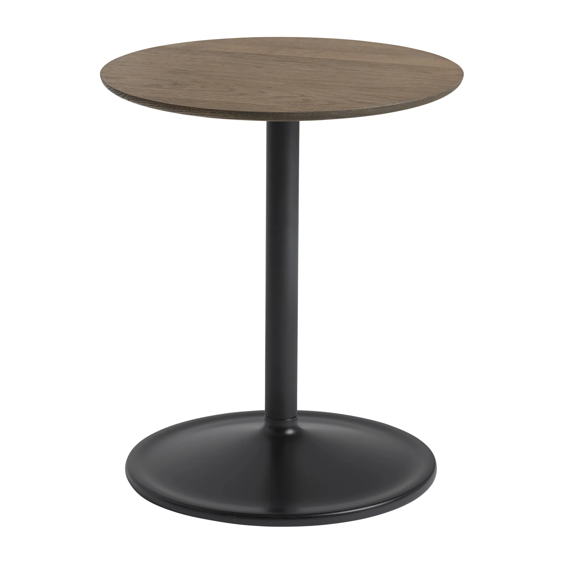 Stolik boczny Soft 48 cm, Solid smoked oak-black Muuto