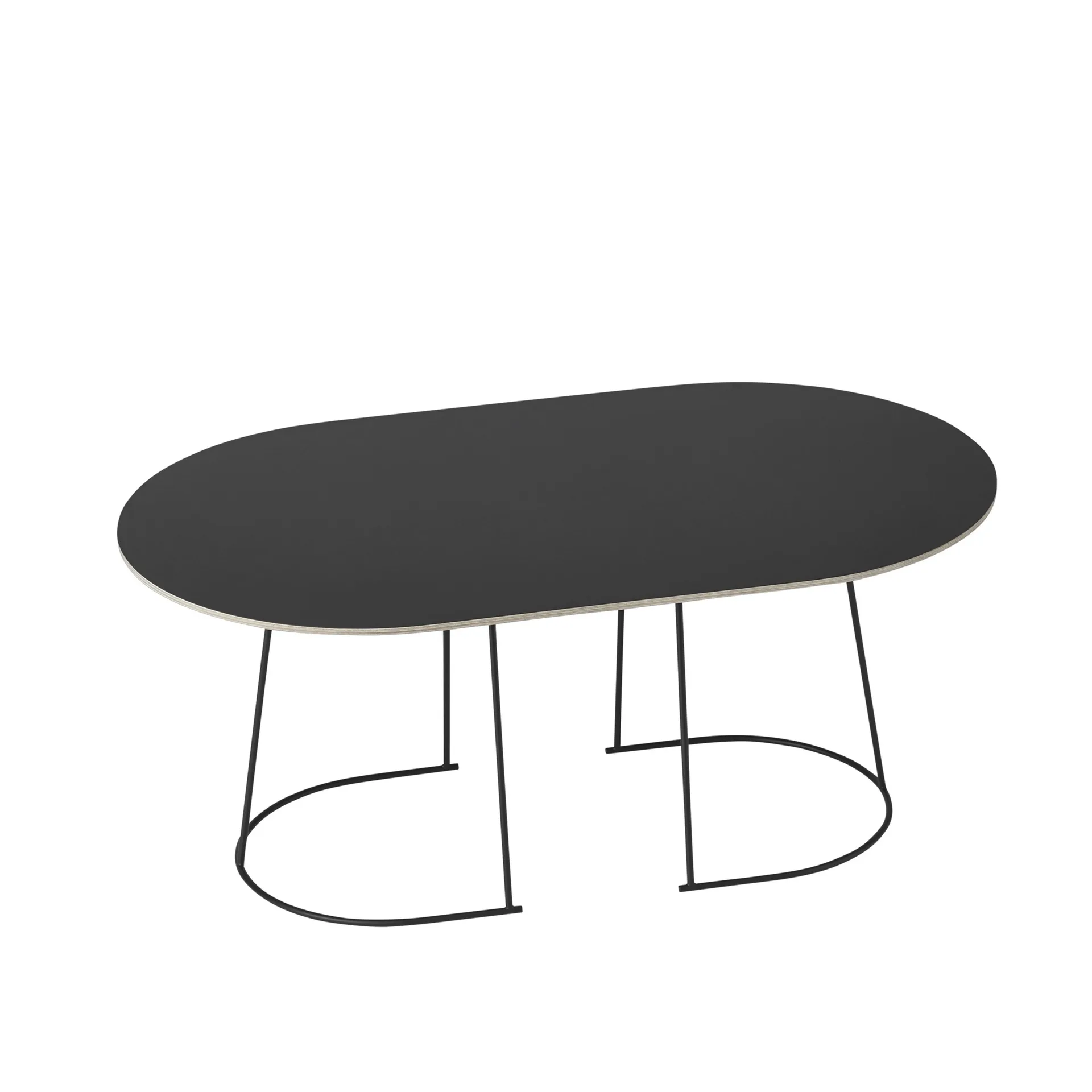 Stolik kawowy Airy M, Black nanolaminate-Black Muuto