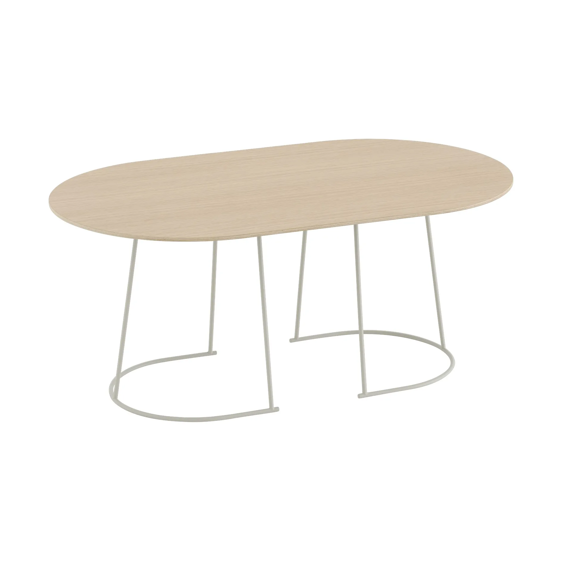 Stolik kawowy Airy M, Lakierowany fornir dębowy-off white Muuto
