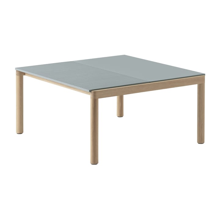 Stolik kawowy Couple 1 Plain-1 Wavy 80x84x40 cm - Pale blue-oak - Muuto