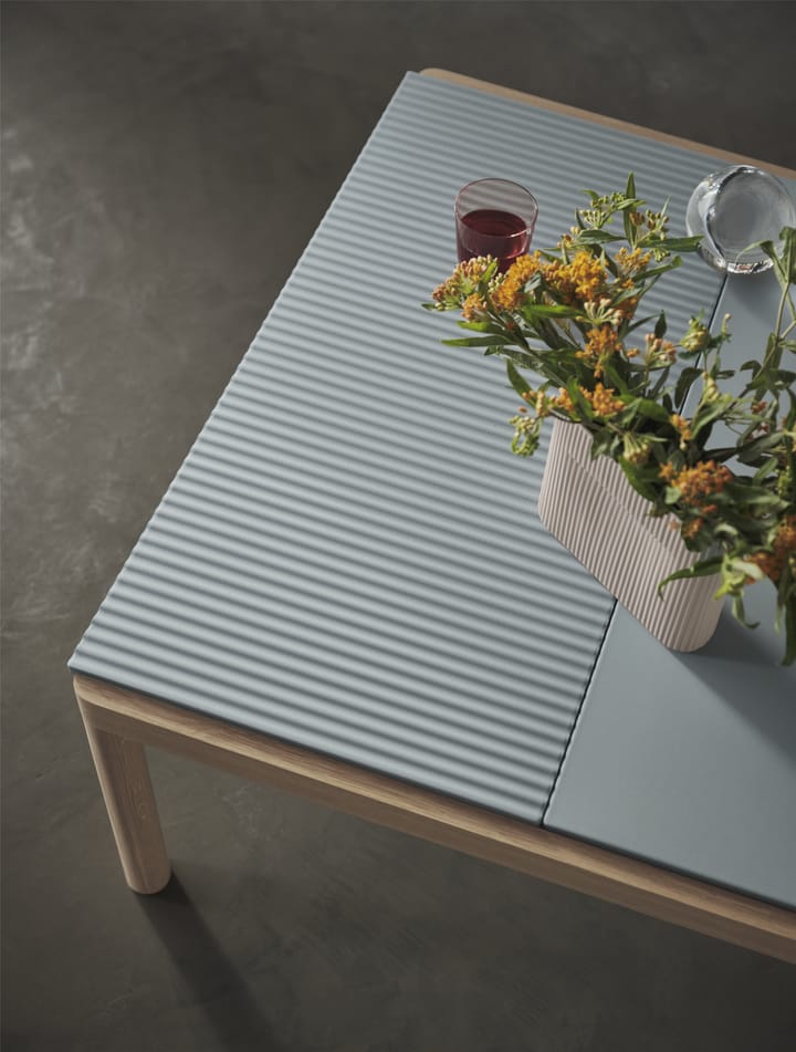 Stolik kawowy Couple 1 Plain-1 Wavy 80x84x40 cm, Pale blue-oak Muuto
