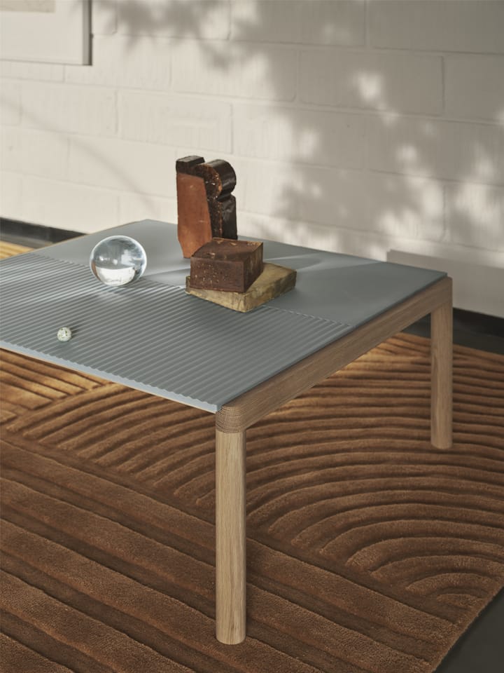 Stolik kawowy Couple 1 Plain-1 Wavy 80x84x40 cm, Pale blue-oak Muuto