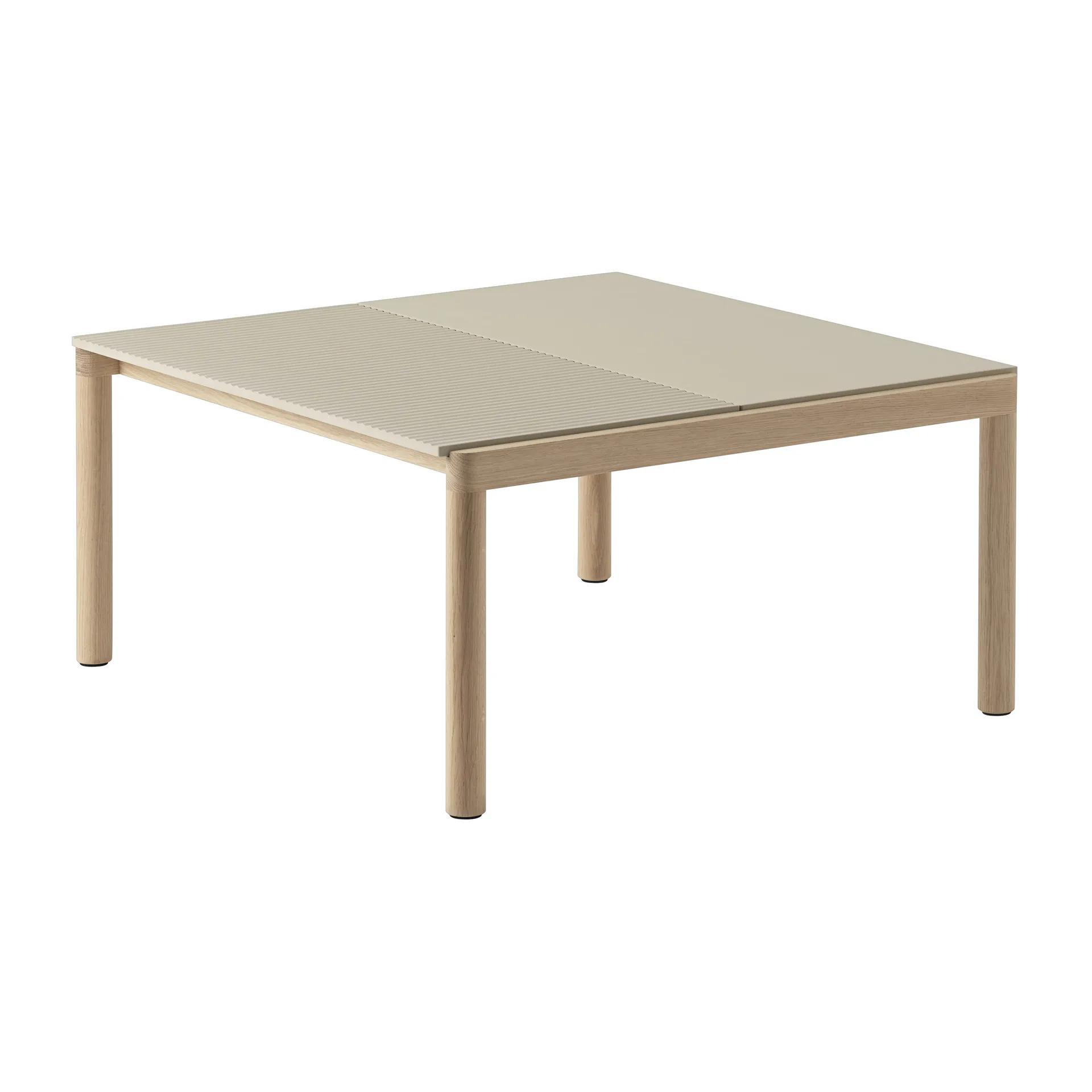 Stolik kawowy Couple 1 Plain-1 Wavy 80x84x40 cm, Sand-oak Muuto