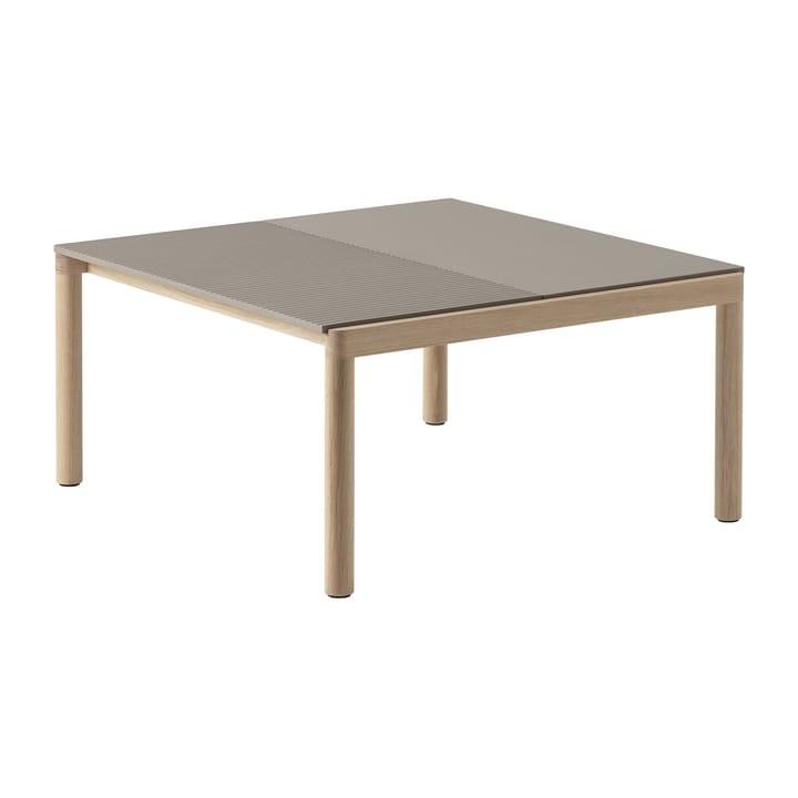 Stolik kawowy Couple 1 Plain-1 Wavy 80x84x40 cm - Taupe-oak - Muuto