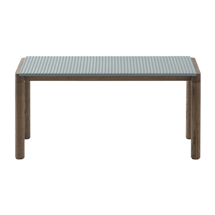 Stolik kawowy Couple 1 Wavy 40x84x40 cm, Pale blue-dark oiled oak Muuto
