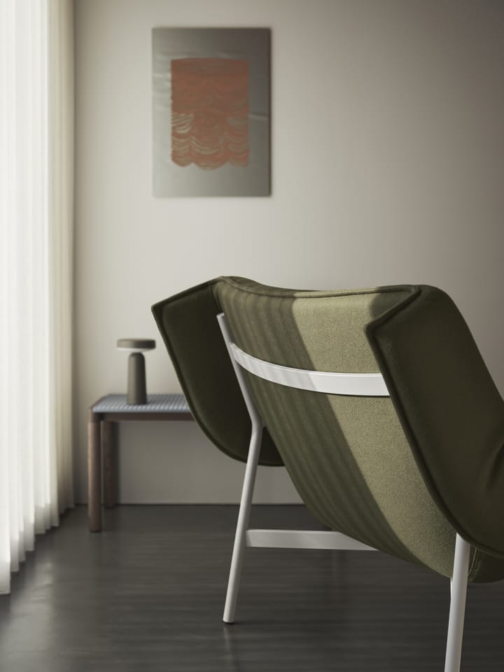 Stolik kawowy Couple 1 Wavy 40x84x40 cm, Pale blue-dark oiled oak Muuto