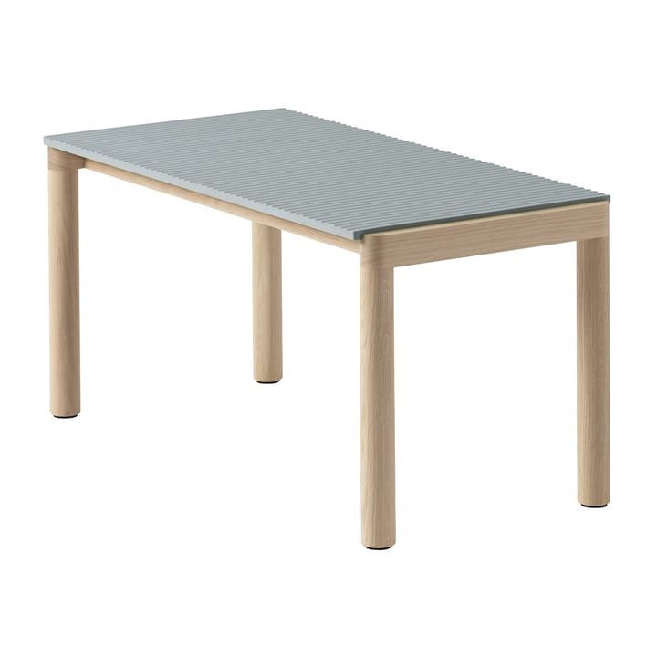 Stolik kawowy Couple 1 Wavy 40x84x40 cm - Pale blue-oak - Muuto