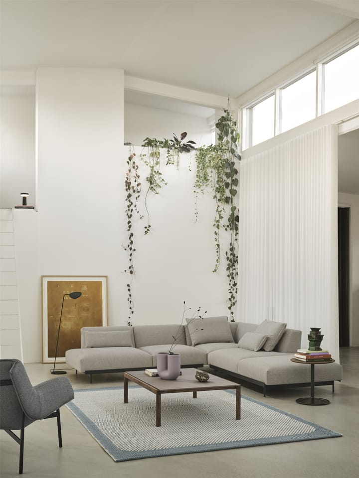 Stolik kawowy Couple 2 Plain-1 Wavy 120x84x35 cm, Taupe-dark oiled oak Muuto