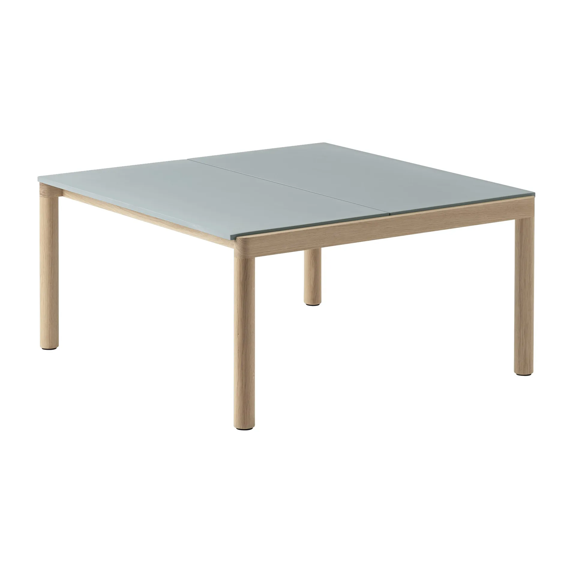 Stolik kawowy Couple 2 Plain 80x84x40 cm, Pale blue-oak Muuto