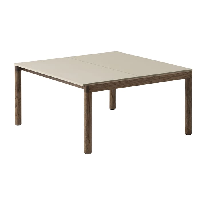 Stolik kawowy Couple 2 Plain 80x84x40 cm - Sand-dark oiled oak - Muuto