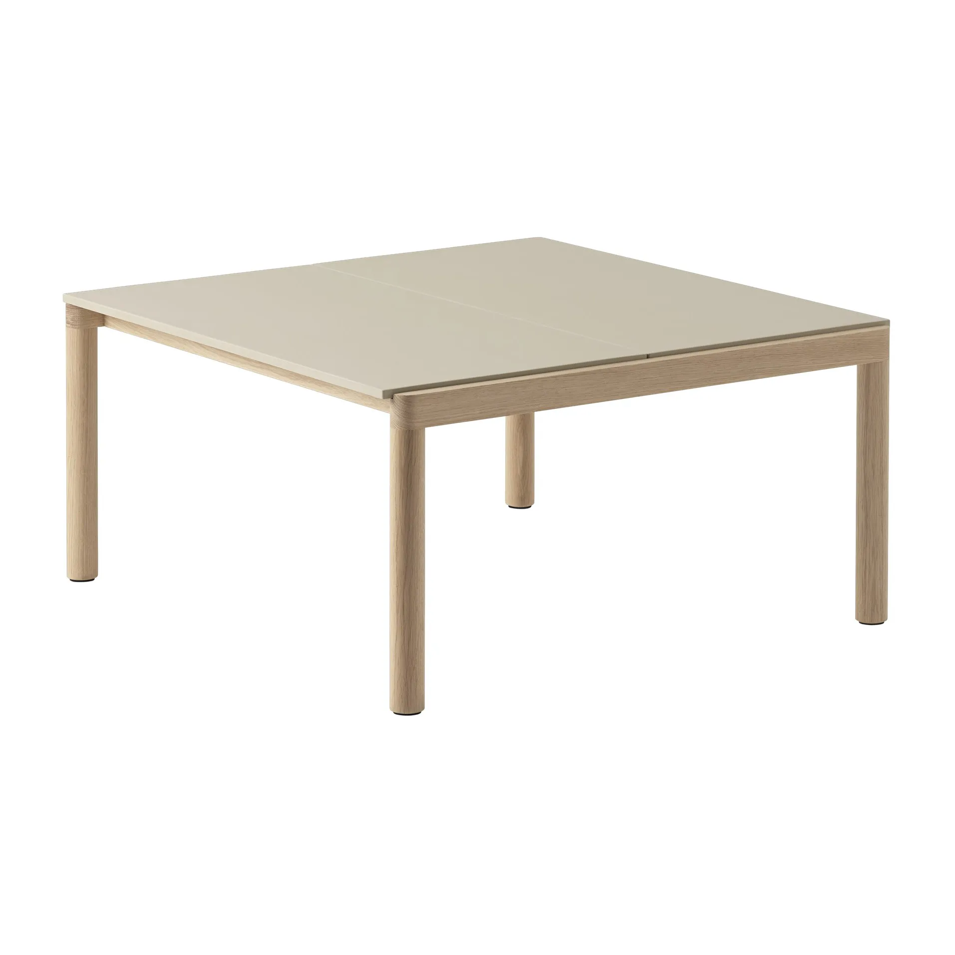 Stolik kawowy Couple 2 Plain 80x84x40 cm, Sand-oak Muuto