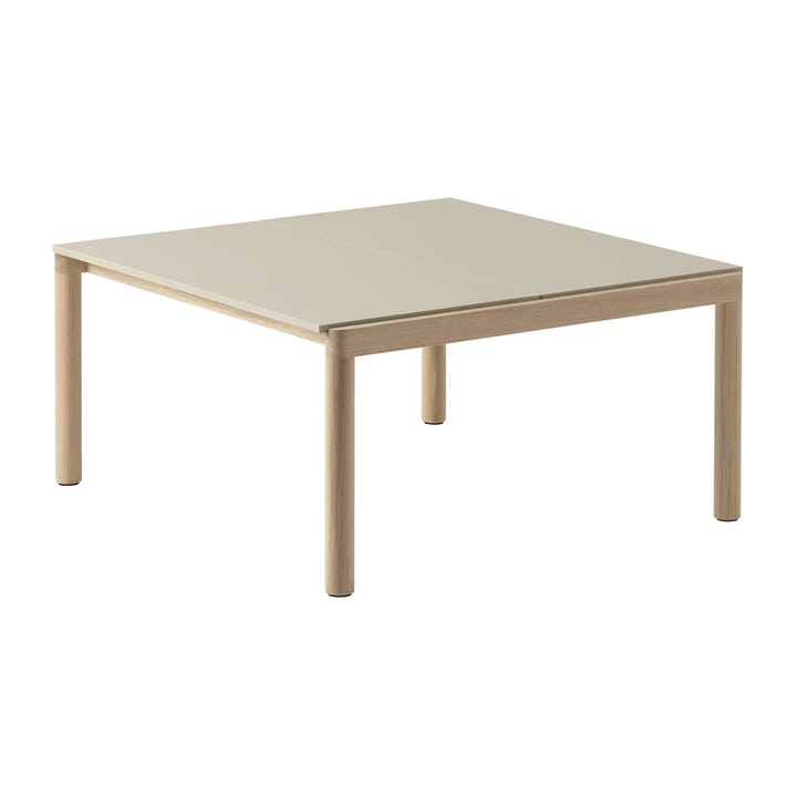 Stolik kawowy Couple 2 Plain 80x84x40 cm - Sand-oak - Muuto