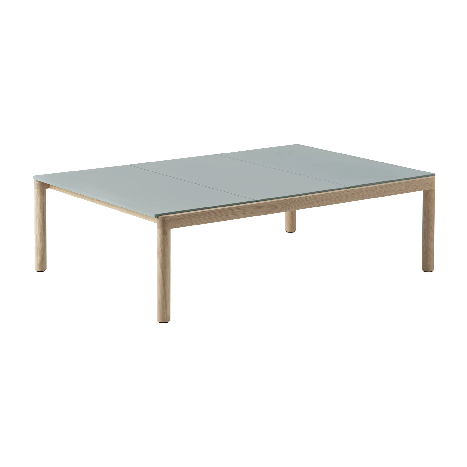 Stolik kawowy Couple 3 Plain 120x84x35 cm, Pale blue-oak Muuto