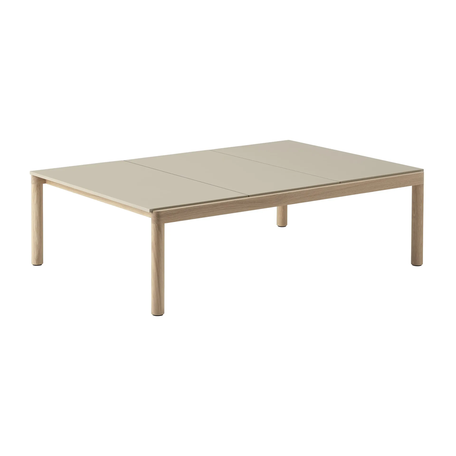 Stolik kawowy Couple 3 Plain 120x84x35 cm, Sand-oak Muuto