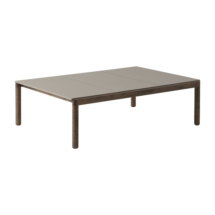 Stolik kawowy Couple 3 Plain 120x84x35 cm - Taupe-dark oiled oak - Muuto