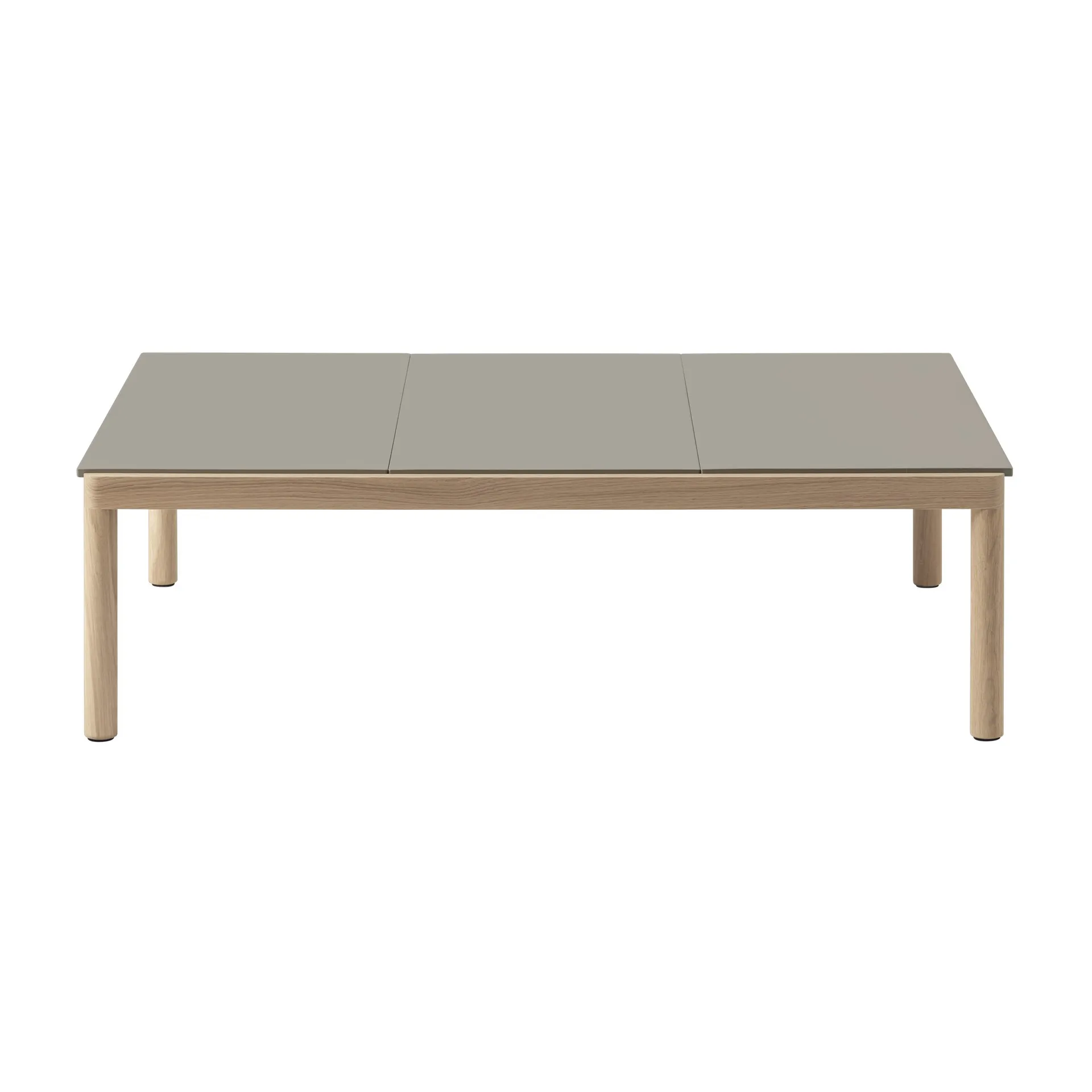 Stolik kawowy Couple 3 Plain 120x84x35 cm, Taupe-oak Muuto