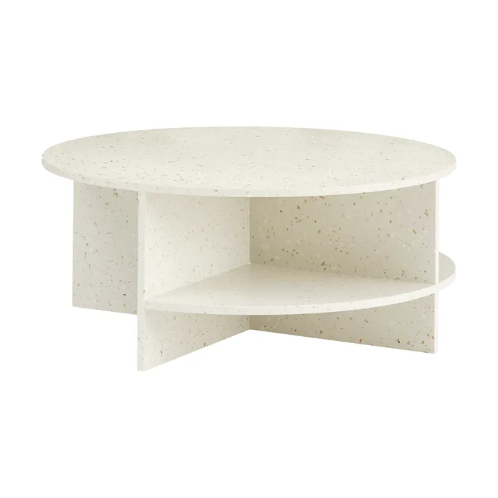 Stolik kawowy Halves - Off white-terrazzo, Ø85 cm - Muuto