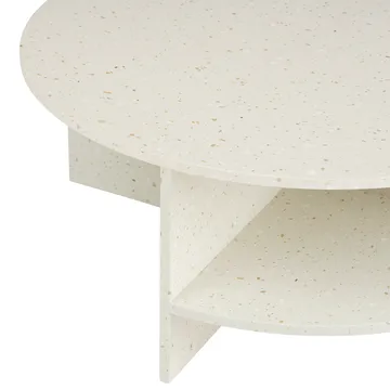 Stolik kawowy Halves - Off white-terrazzo, Ø85 cm - Muuto
