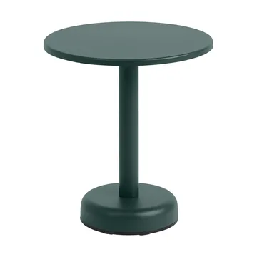 Stolik kawowy Linear Steel - Dark green, Ø42x47 cm - Muuto