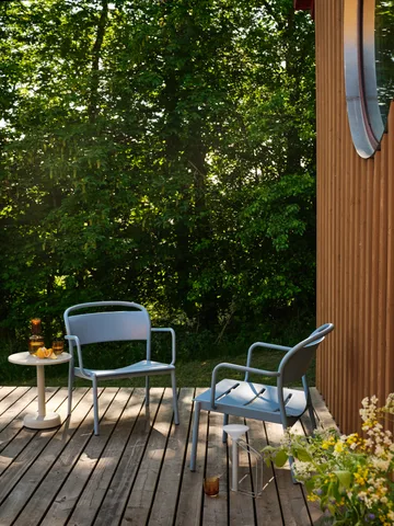 Stolik kawowy Linear Steel - Grey, Ø42x47 cm - Muuto