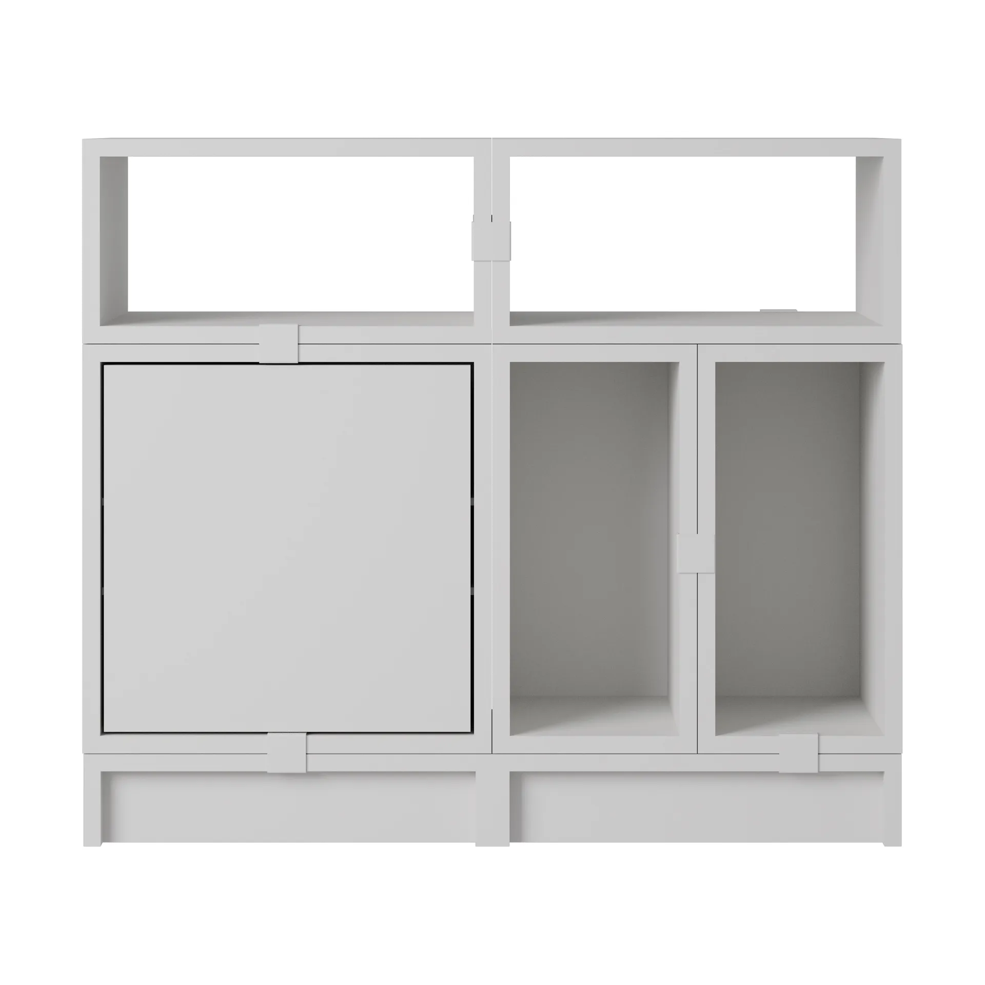 System modułowy Stacked biuro konfiguracja 5, Grey Muuto