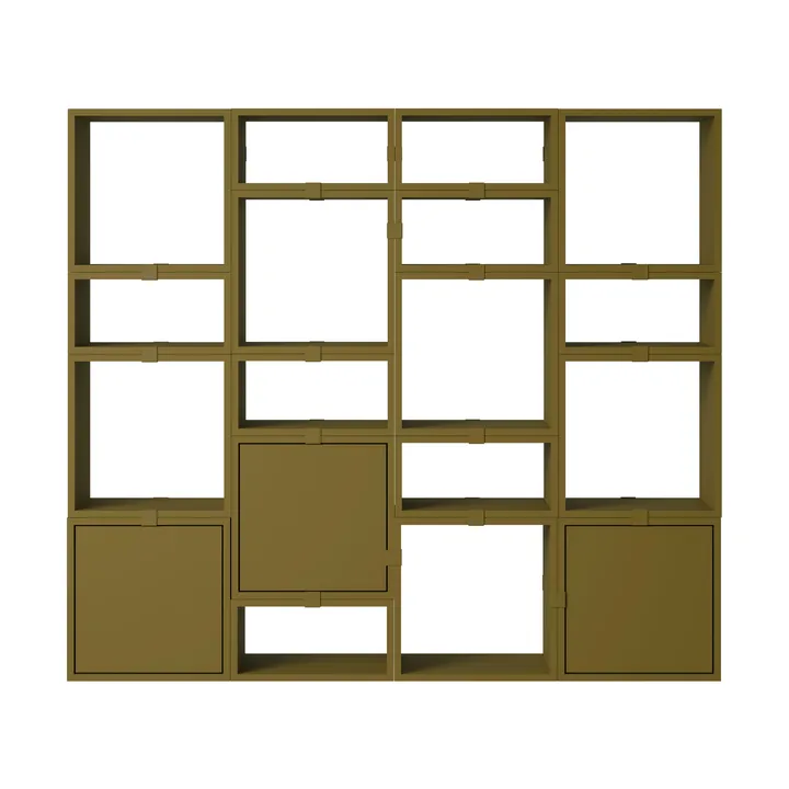 System modułowy Stacked regał konfiguracja 4 - Brown green - Muuto