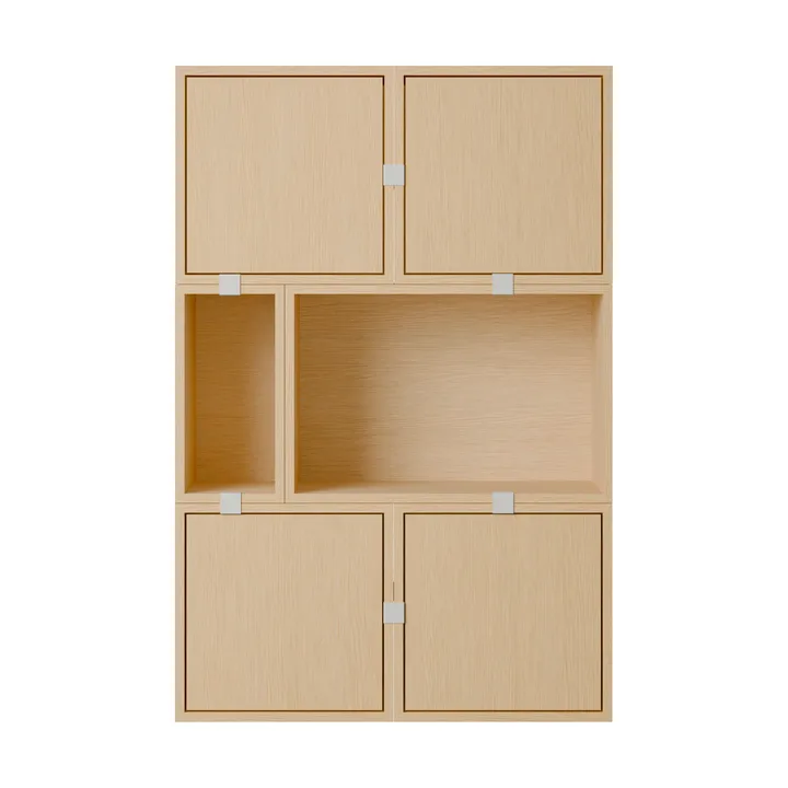 System modułowy Stacked sideboard konfiguracja 4 - Dąb - Muuto