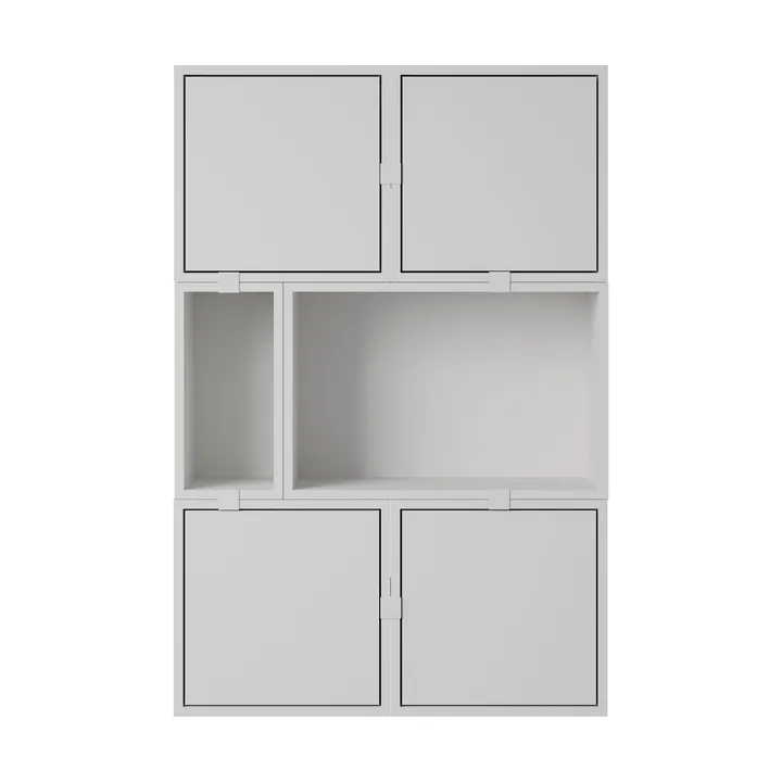 System modułowy Stacked sideboard konfiguracja 4 - Grey - Muuto