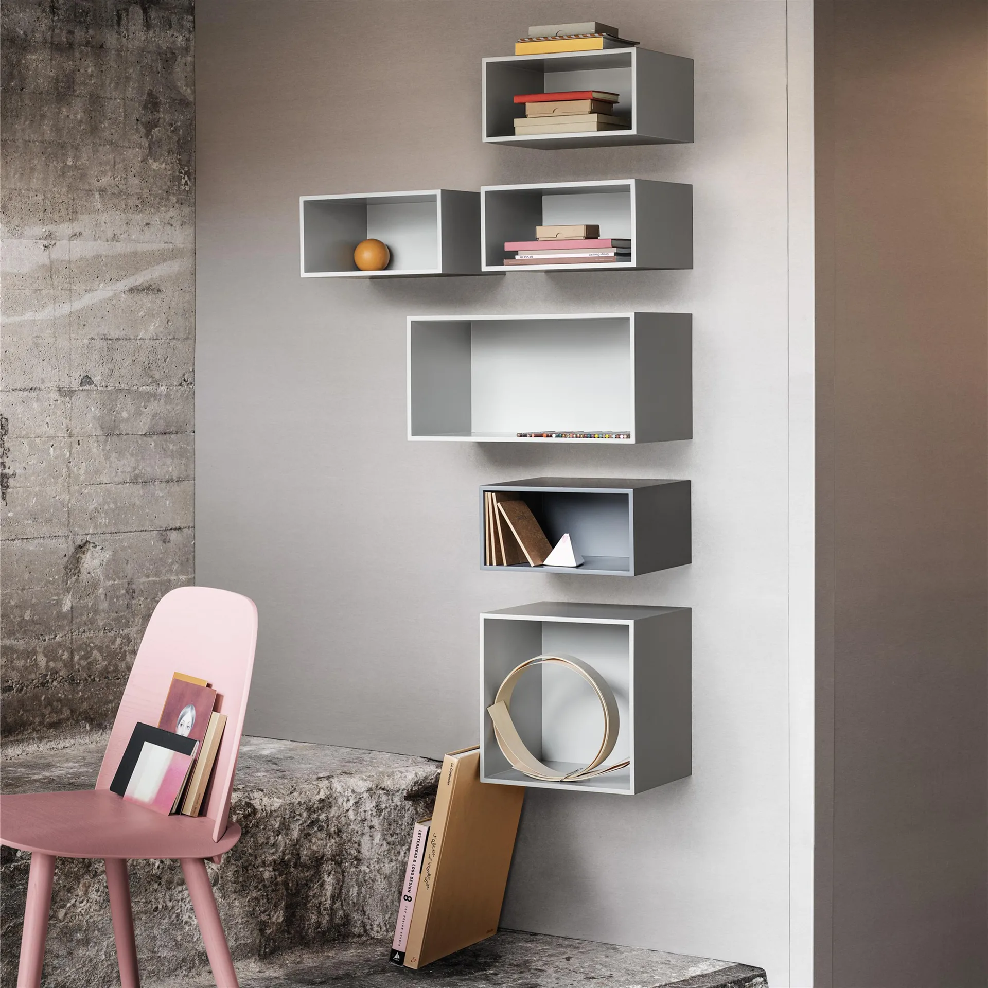 System przechowywania Mini Large, jasnoszary Muuto