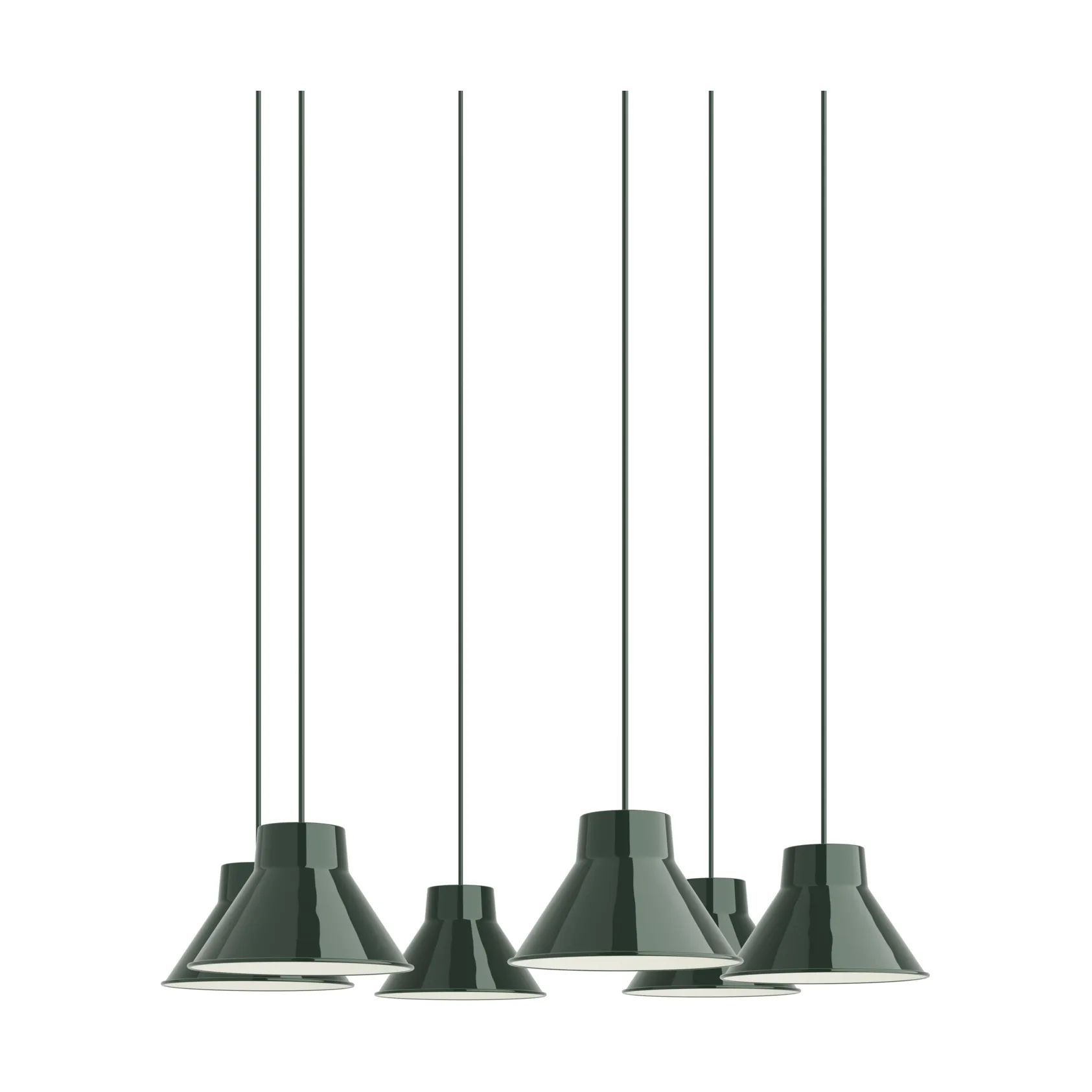 Top Pendant Cluster 6 lampa wisząca, Ciemnozielony, Ø21 cm Muuto
