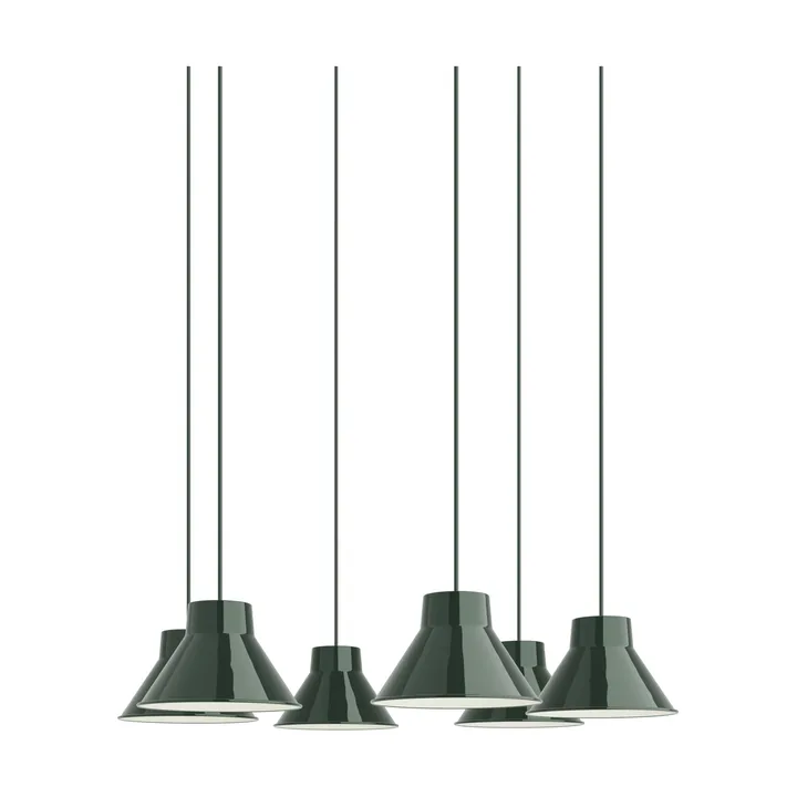 Top Pendant Cluster 6 lampa wisząca - Ciemnozielony, Ø21 cm - Muuto